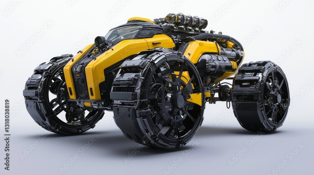 Futuristic Compact Vehicle Design in Sci-Fi Style with Unique Features Futuristic Compact Vehicle Design in Sci-Fi Style with Unique Features
