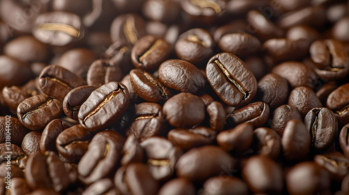 Wallpaper Mural Close Up Of Roasted Coffee Beans With Rich Brown Color And Aromatic Flavor Perfect For Background Or Texture Torontodigital.ca