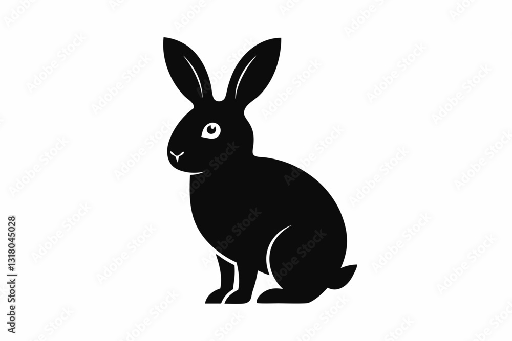 Obraz premium easter bunny silhouette