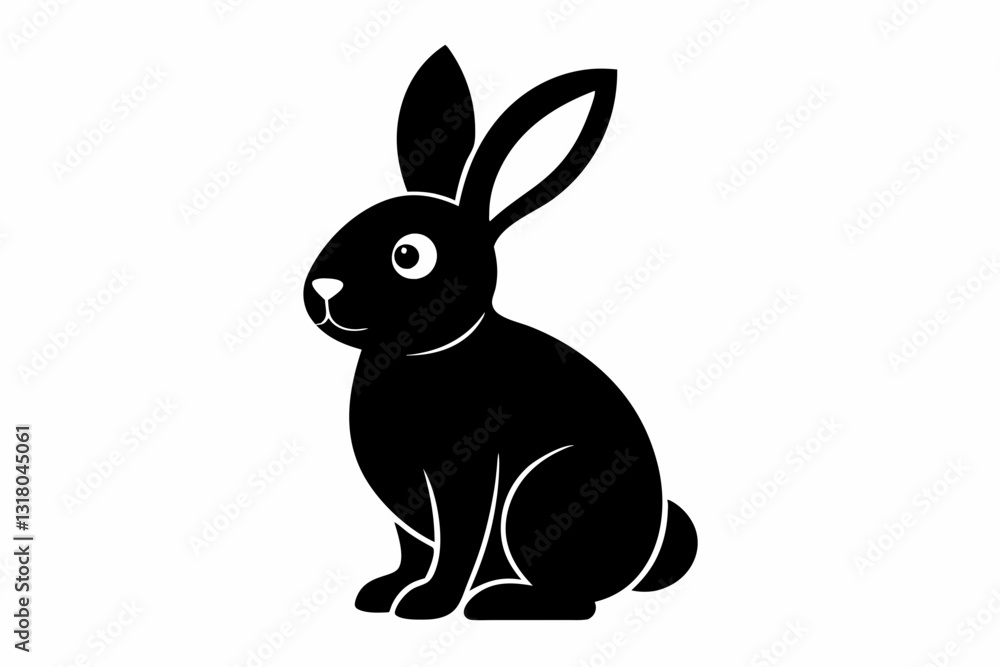 Fototapeta premium easter bunny silhouette