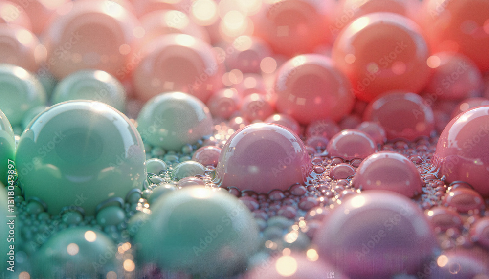 Colorful bubbles in soft focus, bright and dreamy background, abstract art concept Colorful bubbles in soft focus, bright and dreamy background, abstract art concept