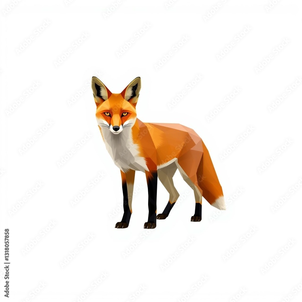 Polygonal Fox Illustration Polygonal Fox Illustration
