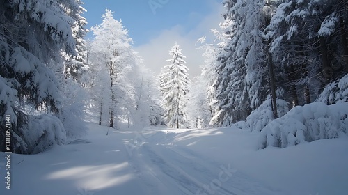 Wallpaper Mural snow covered trees Torontodigital.ca