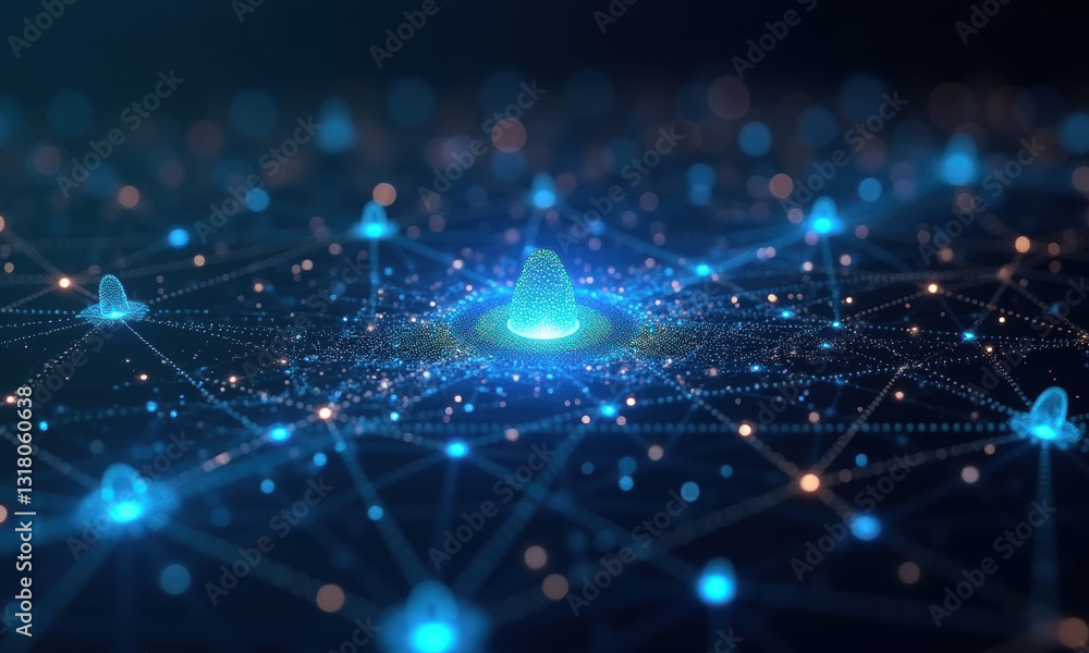 Obraz premium Global Network Connection, Digital Data - Abstract Backgrounds