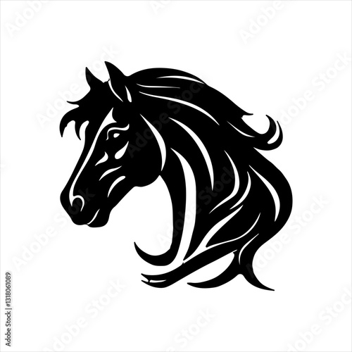 Wallpaper Mural horse head with horse icon Torontodigital.ca