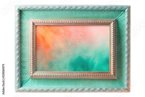 Aerial circuit burst, turquoise to coral.