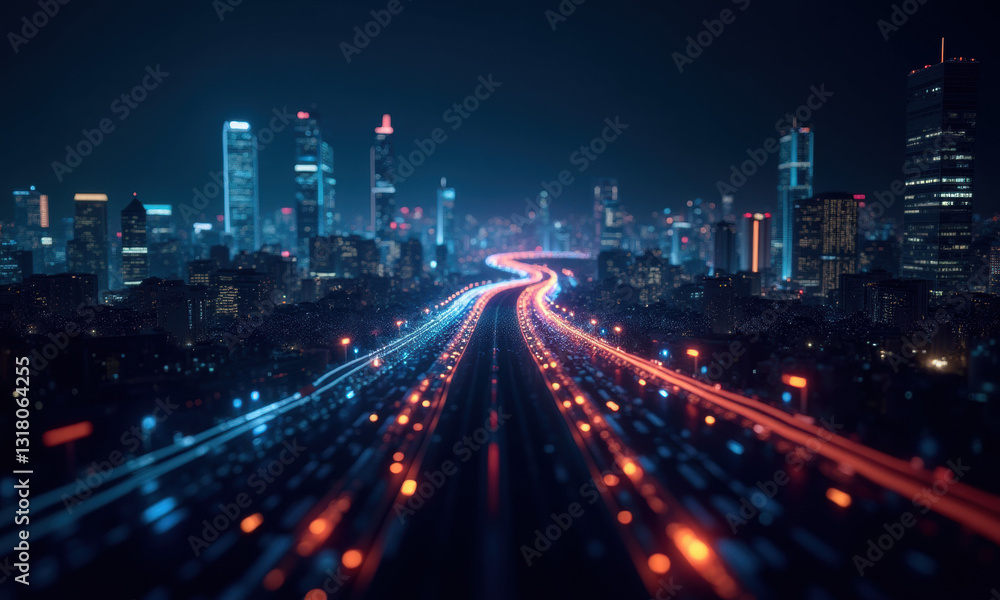 Fototapeta premium - Futuristic Cityscapes