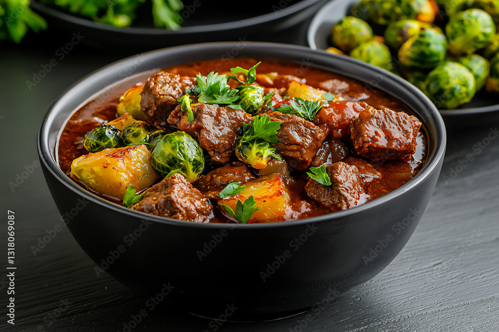 Fototapeta premium red wine beef stew