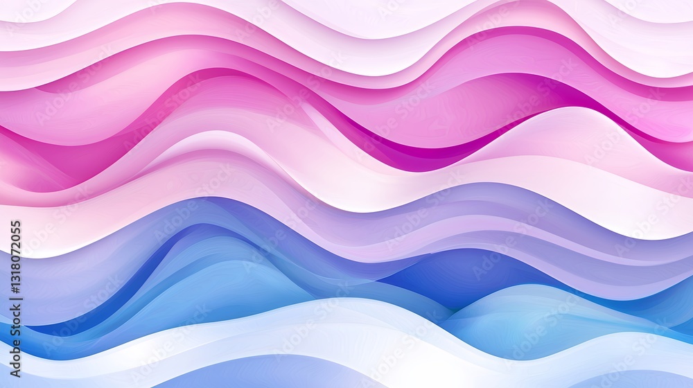 Abstract Wavy Background in Blue Purple and White Soft Blended Colors Abstract Wavy Background in Blue Purple and White Soft Blended Colors
