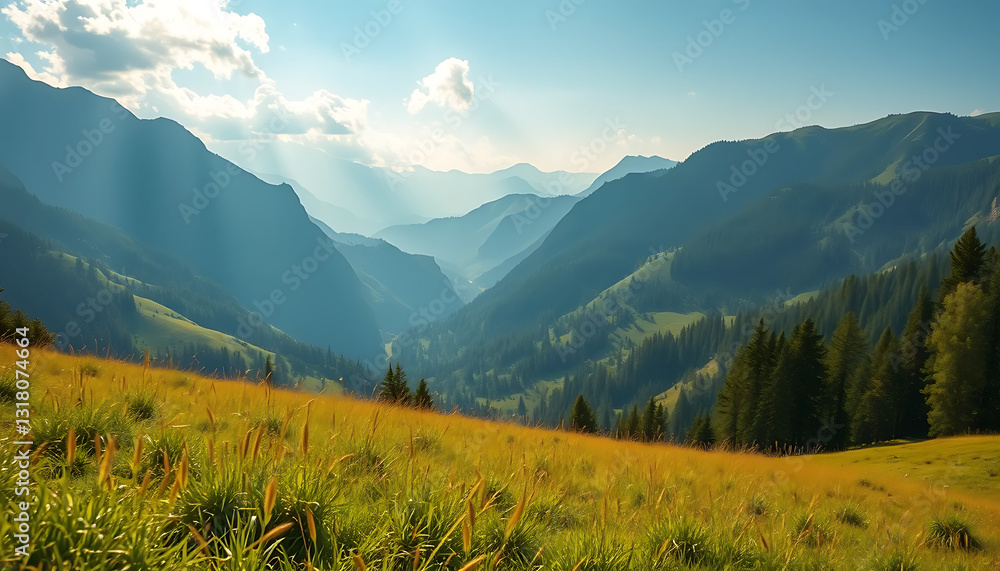 Fototapeta premium mountain landscape in the morning