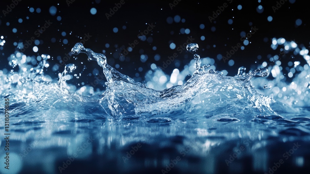 Water splashing upwards creating a dynamic and beautiful scene Water splashing upwards creating a dynamic and beautiful scene