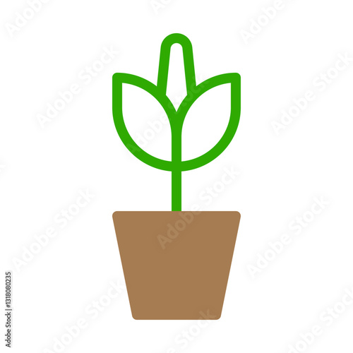 Minimalist Potted Plant Illustration Design