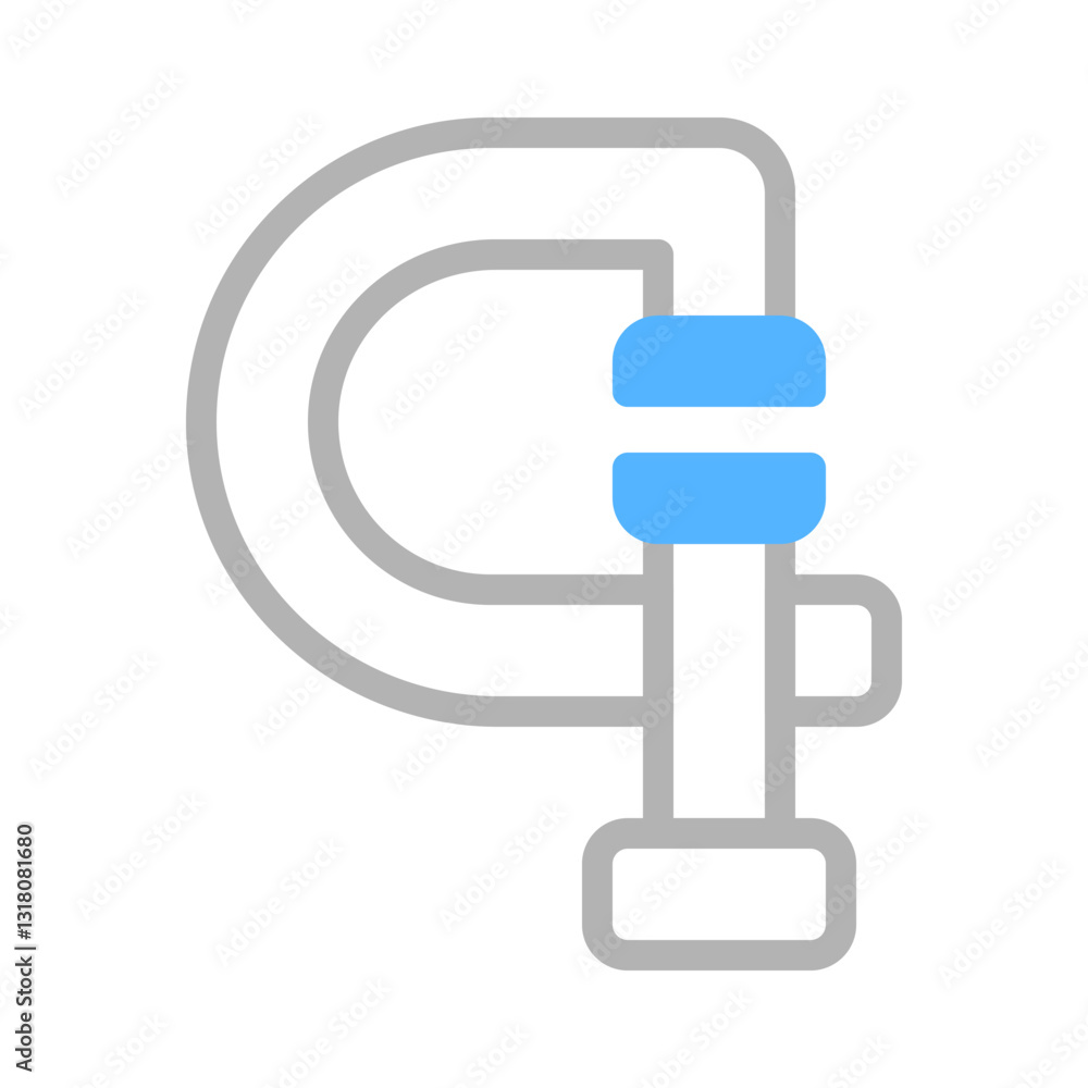 C-Clamp Icon, Tool and Equipment Vector Graphic C-Clamp Icon, Tool and Equipment Vector Graphic