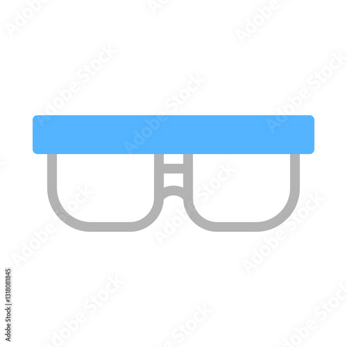 Free Download Simple Icon of Blue Glasses, Eyewear Concept - GFXLoad