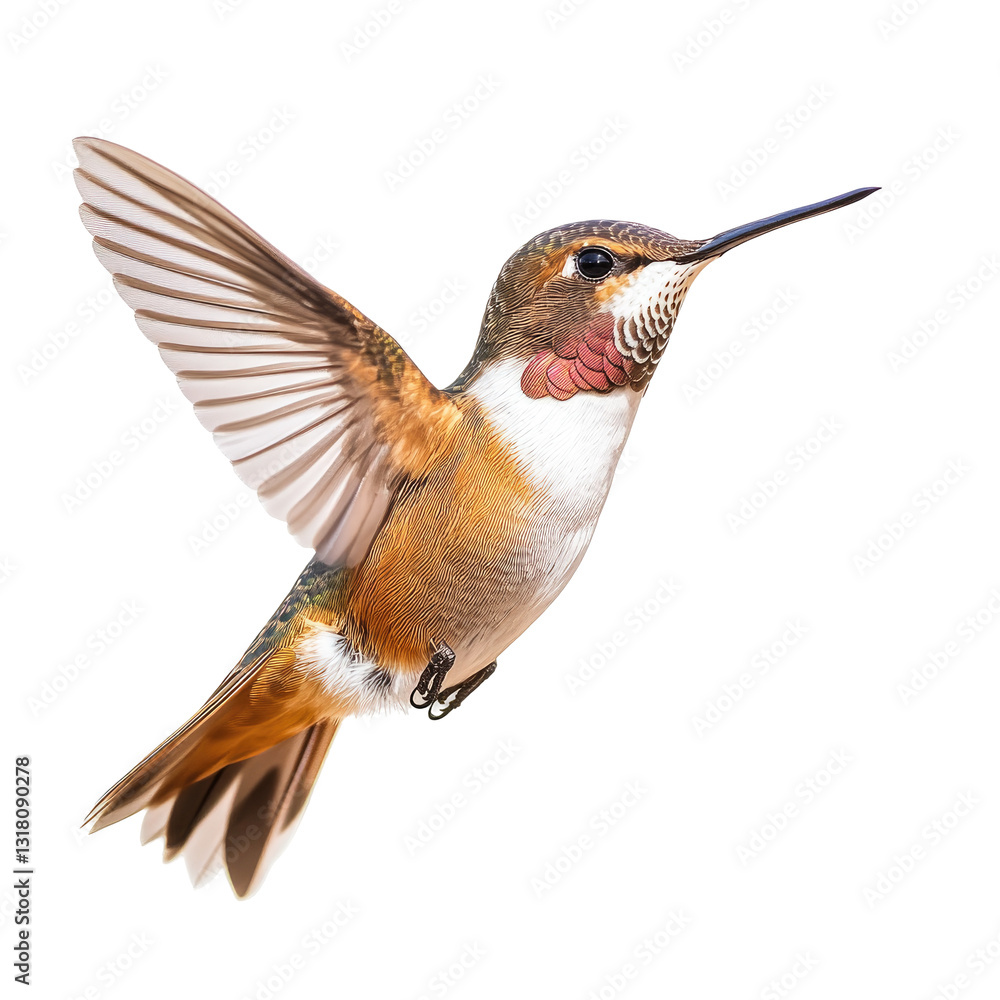 Fototapeta premium Beautiful Hummingbird on transparent background