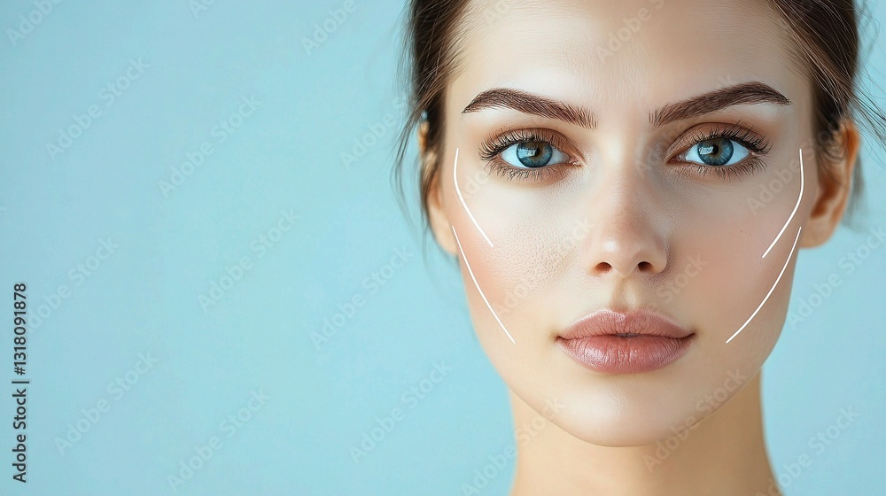 Natural Face Contour Lines for Skin Lifting and Beauty Enhancement Natural Face Contour Lines for Skin Lifting and Beauty Enhancement