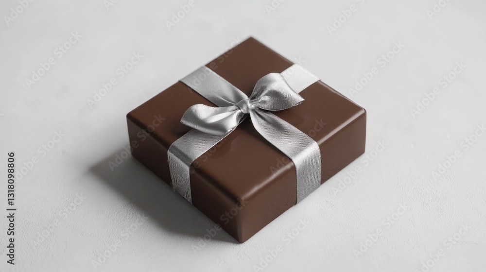 Generic Mockup Chocolate Scene Silver Surface Glossy Generic Mockup Chocolate Scene Silver Surface Glossy