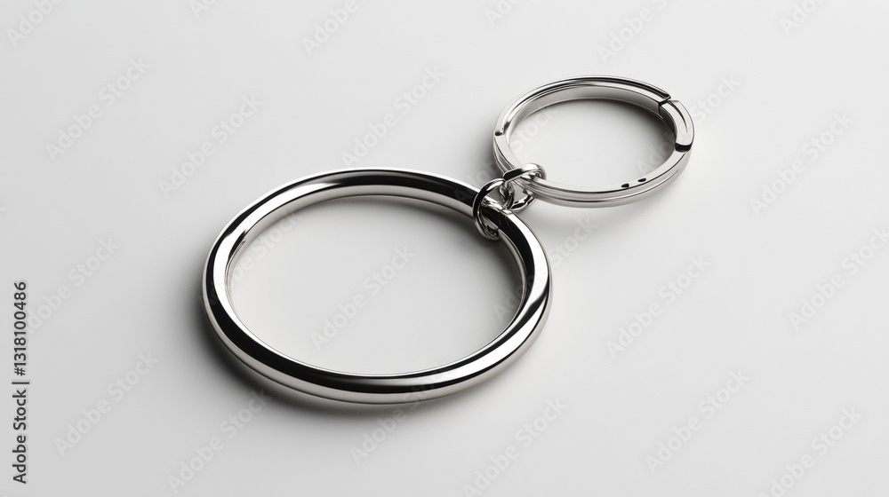 Sleek and Modern Metal Keyring with Dual Rings for Organizing Keys and Accessories in Minimalistic Style Sleek and Modern Metal Keyring with Dual Rings for Organizing Keys and Accessories in Minimalistic Style