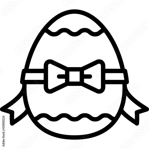 egg with ribbon icon