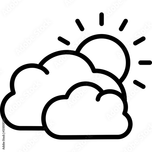 sun shine cloud icon