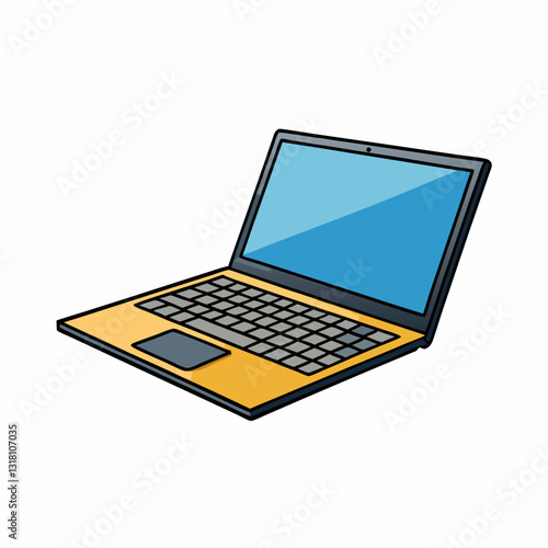 laptop isolated on white background