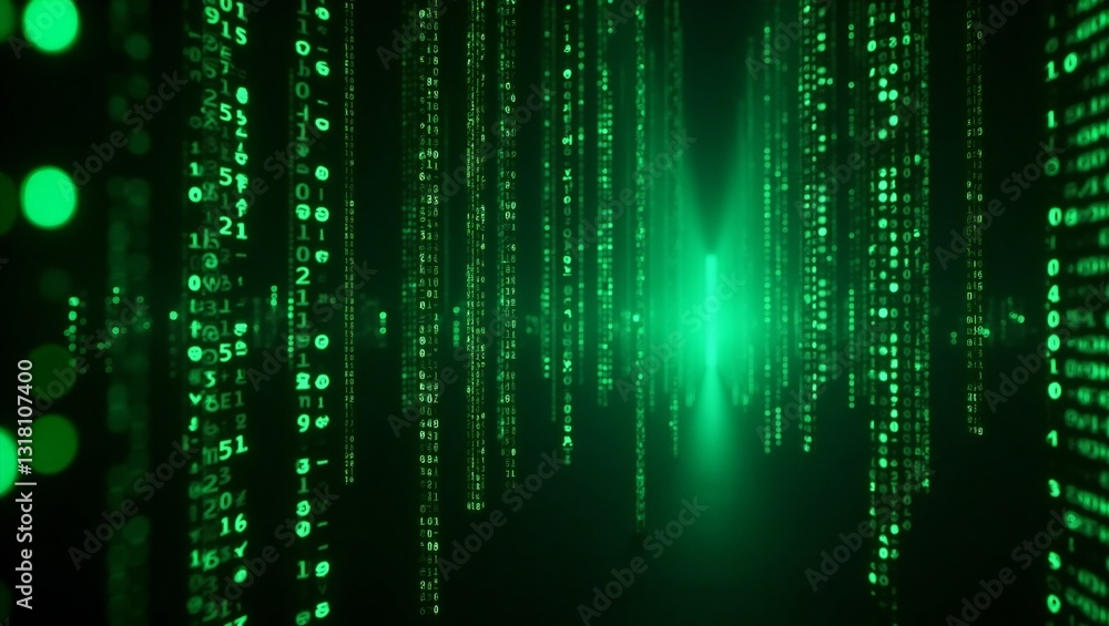 Futuristic Green binary Code Background with Digital Glow for Technology and Cybersecurity Concepts Futuristic Green binary Code Background with Digital Glow for Technology and Cybersecurity Concepts