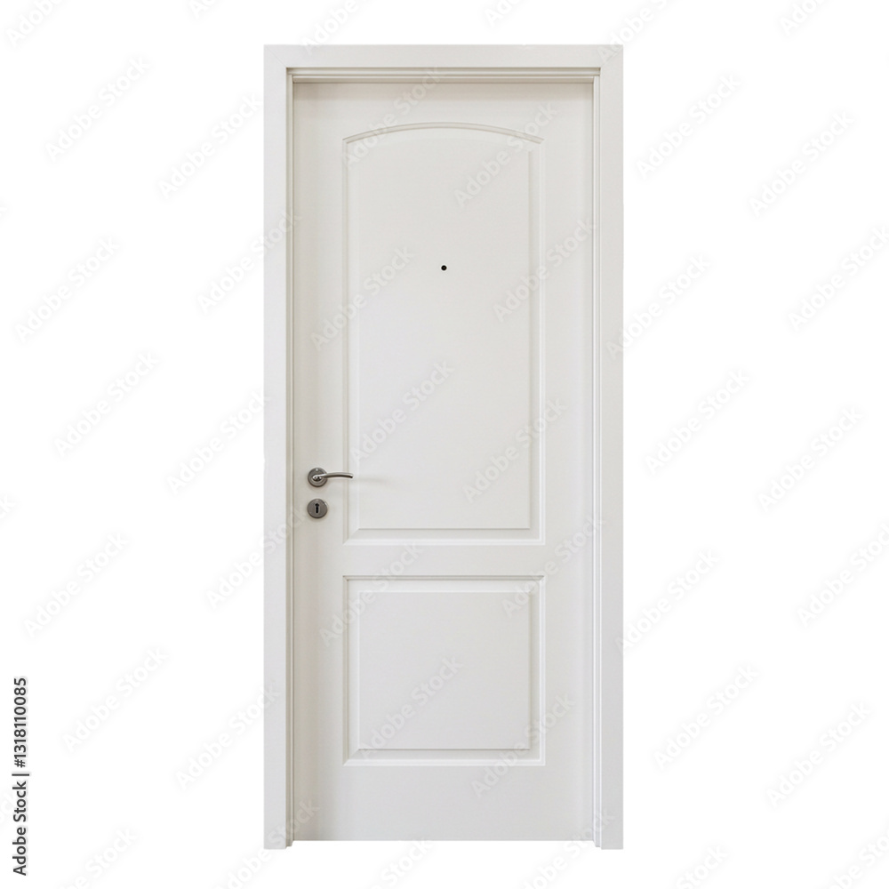 A plain white door with a sleek and minimalist design. png background A plain white door with a sleek and minimalist design. png background