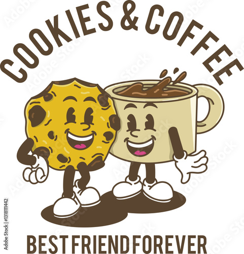 mascot coffee morning illustrtion vector cute