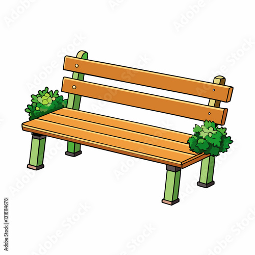 garden bench in the park