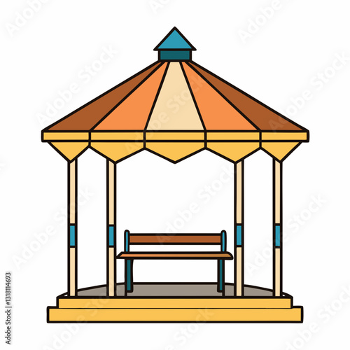 gazebo vector illustration