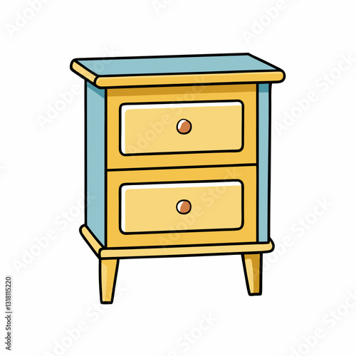 nightstand on white