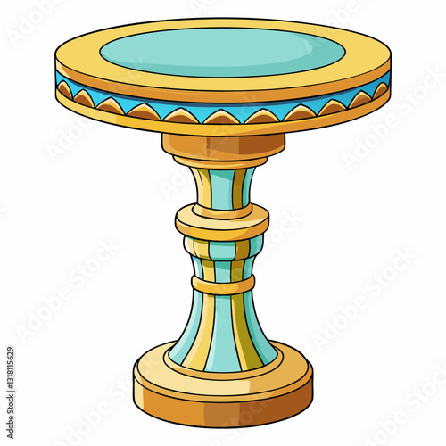 pedestal table isolated on white