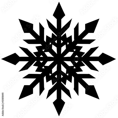 vector silhouette of Snowflake