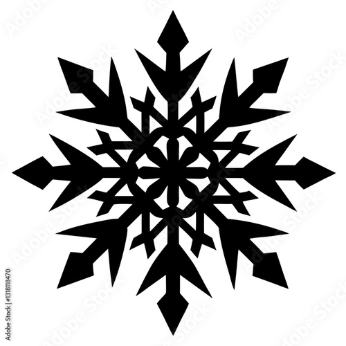 vector silhouette of Snowflake