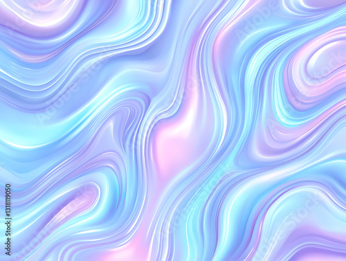 Wallpaper Mural Swirling abstract patterns in pastel colors digital art vibrant background fluid design imaginative concept Torontodigital.ca