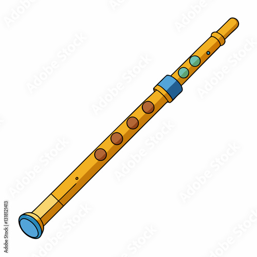 flute vector illustration