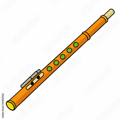 flute vector illustration