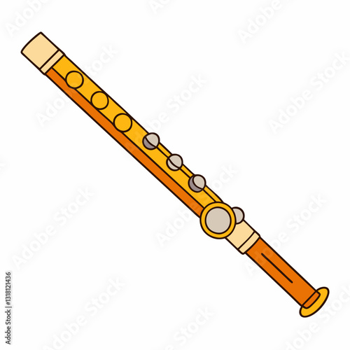flute vector illustration