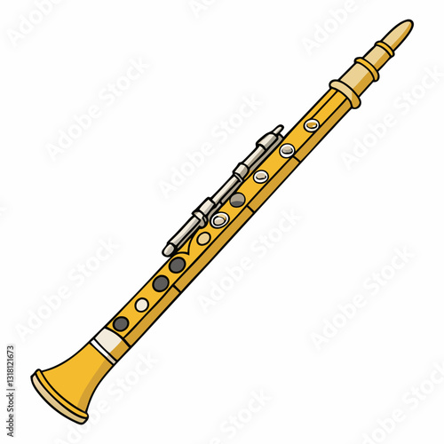 oboe isolated on white background