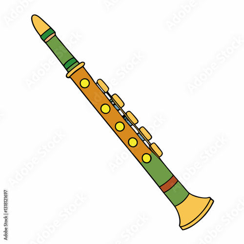 oboe isolated on white background