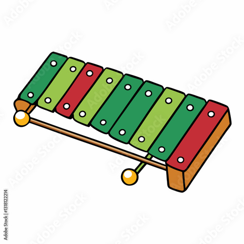 xylophone isolated on white
