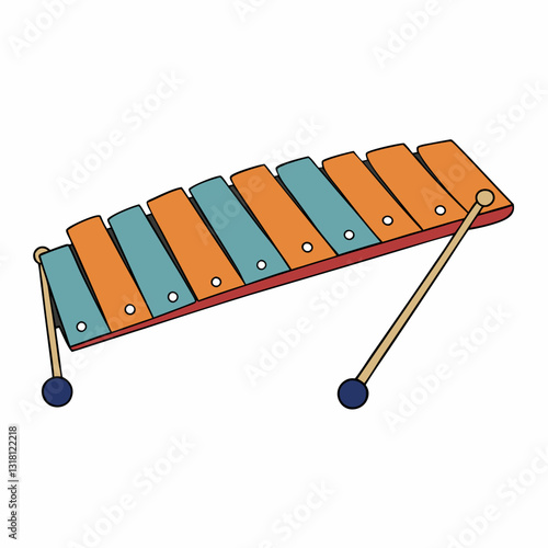 xylophone isolated on white