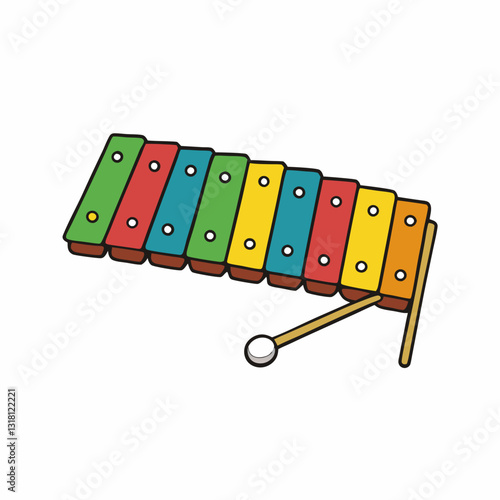 xylophone isolated on white