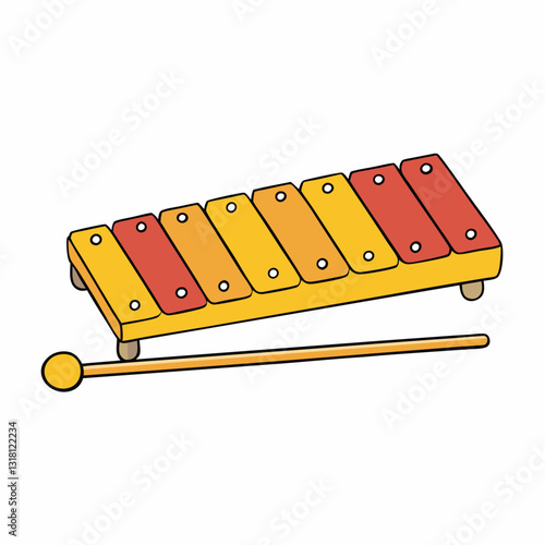 xylophone isolated on white