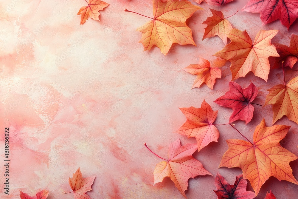 Colorful autumn leaves creating a warm and inviting atmosphere perfect for fall-themed weddings and celebrations Colorful autumn leaves creating a warm and inviting atmosphere perfect for fall-themed weddings and celebrations