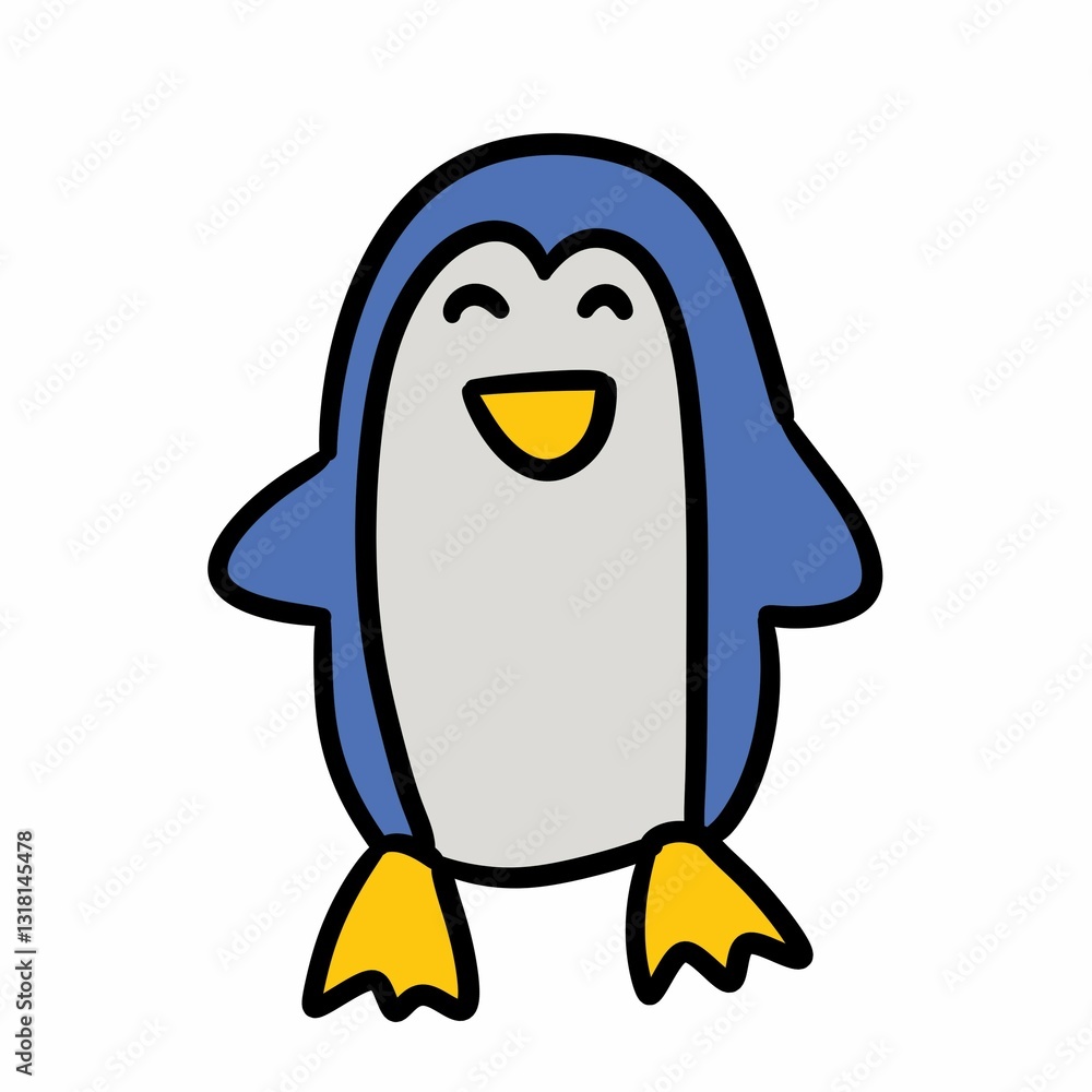 penguin cartoon icon isolated illustration design penguin cartoon icon isolated illustration design