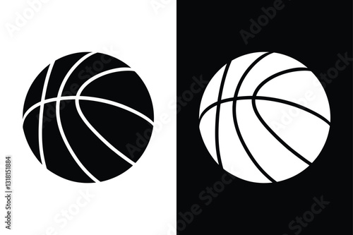 Negative Space Basketball Design. Aesthetic and Timeless