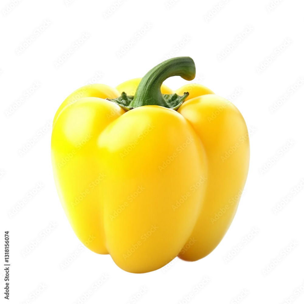 Fresh yellow Bell Peppers isolated on transparent white background, clipping path. Fresh yellow Bell Peppers isolated on transparent white background, clipping path.
