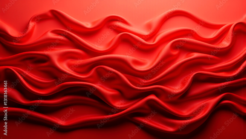 Fototapeta premium red Abstraction: Bright Gradients with Soft Flowing Wave Shapes 