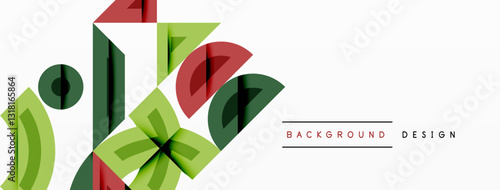 Abstract geometric background shapes forming a modern, symmetrical pattern. Bold contrast, smooth gradients, dynamic composition, futuristic style